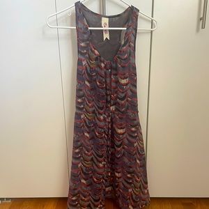 Multi colored patterned dress